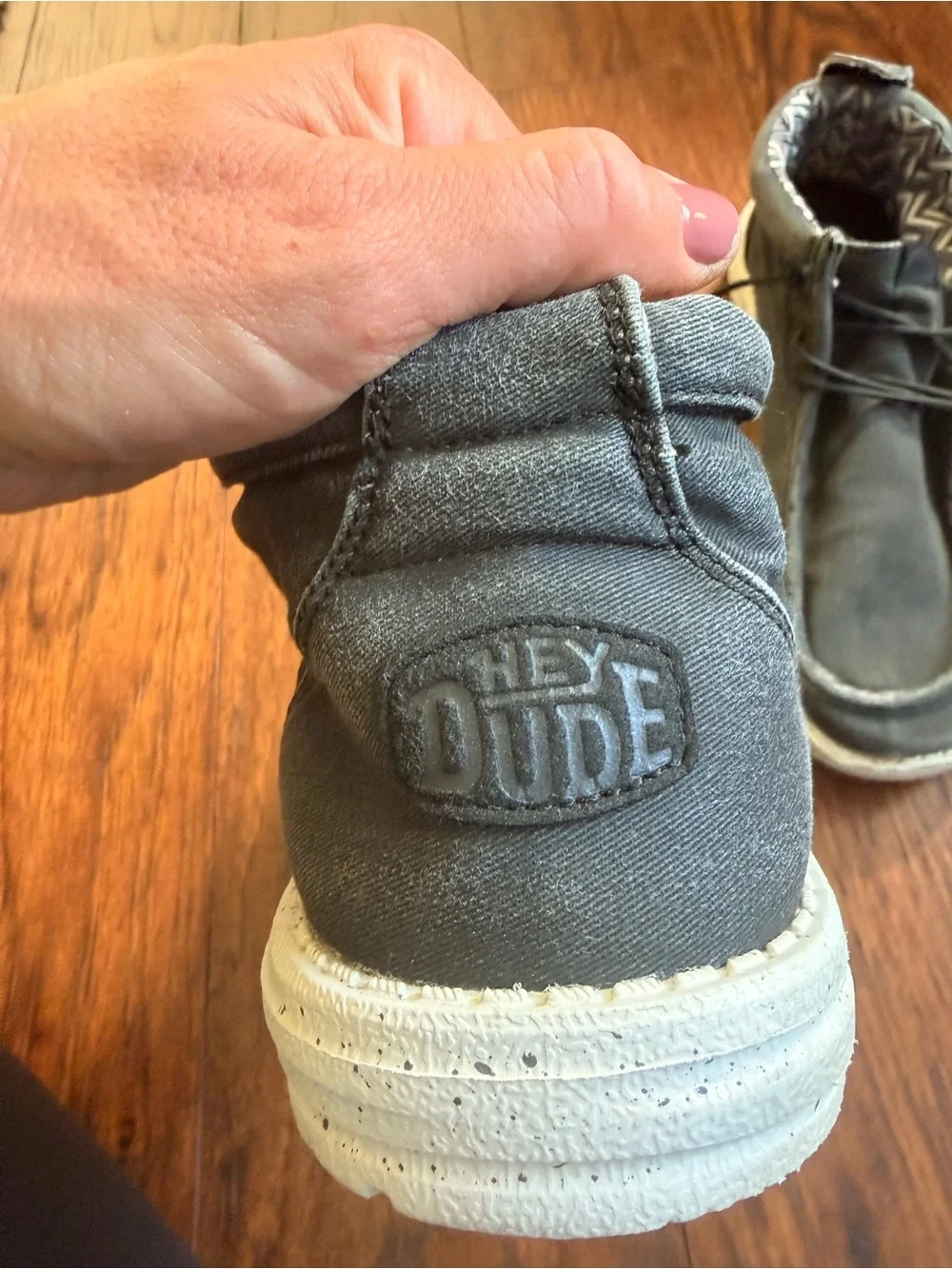 Hey Dude Wally mid canvas shoe. Size 12.